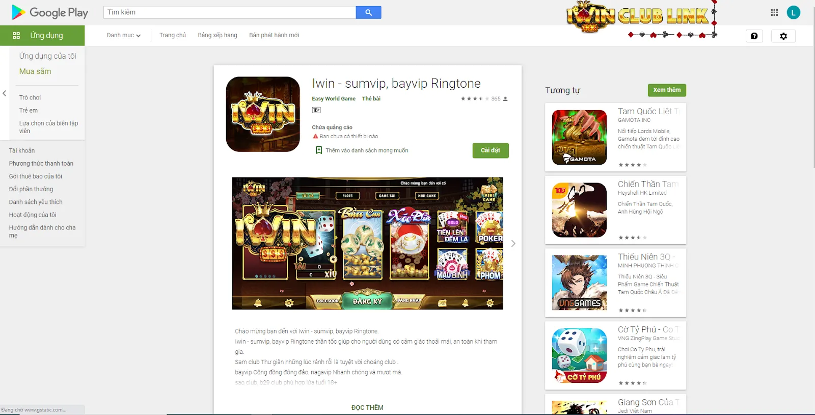 Tải Iwin Club cho PC